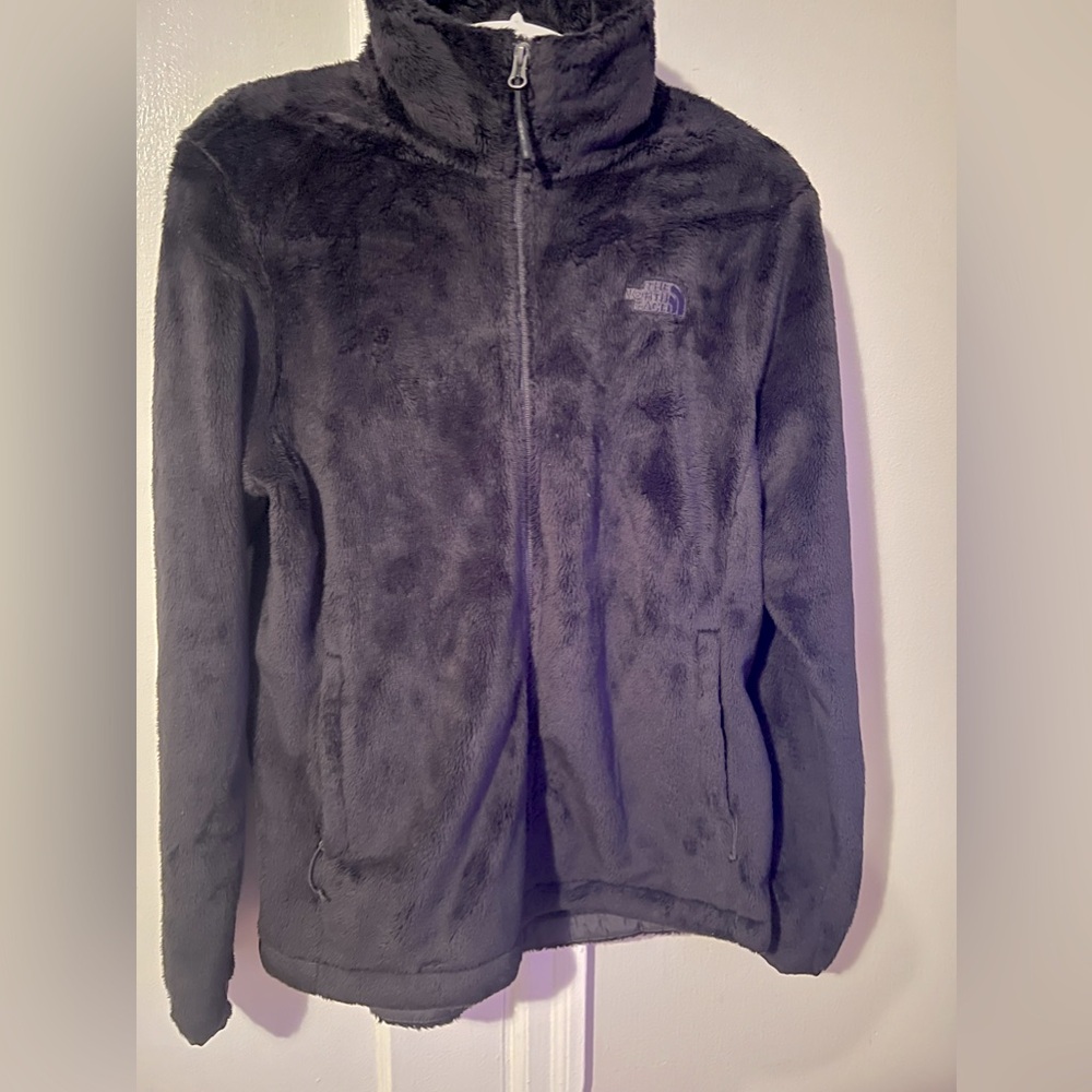 The North Face Black fleece full zip jacket Size L